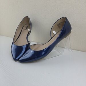 Women's Mossimo Royal Blue Patent Slip On Flat Shoes Size 6